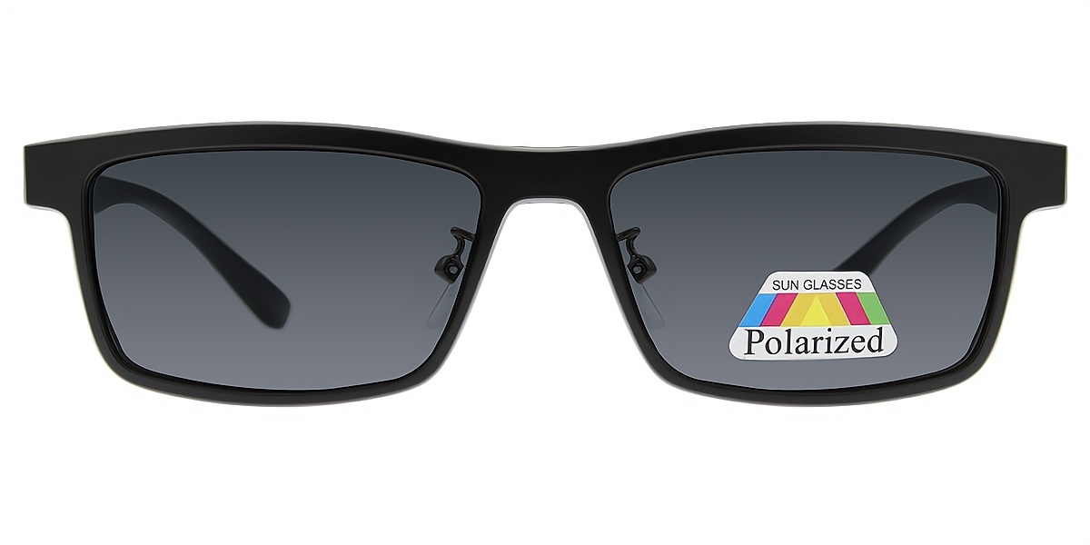 Gray Rectangle Chic Metal Eyeglasses