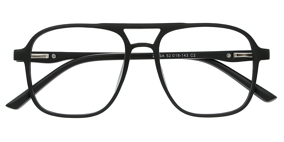 Black Aviator Geek-Chic TR90 Eyeglasses