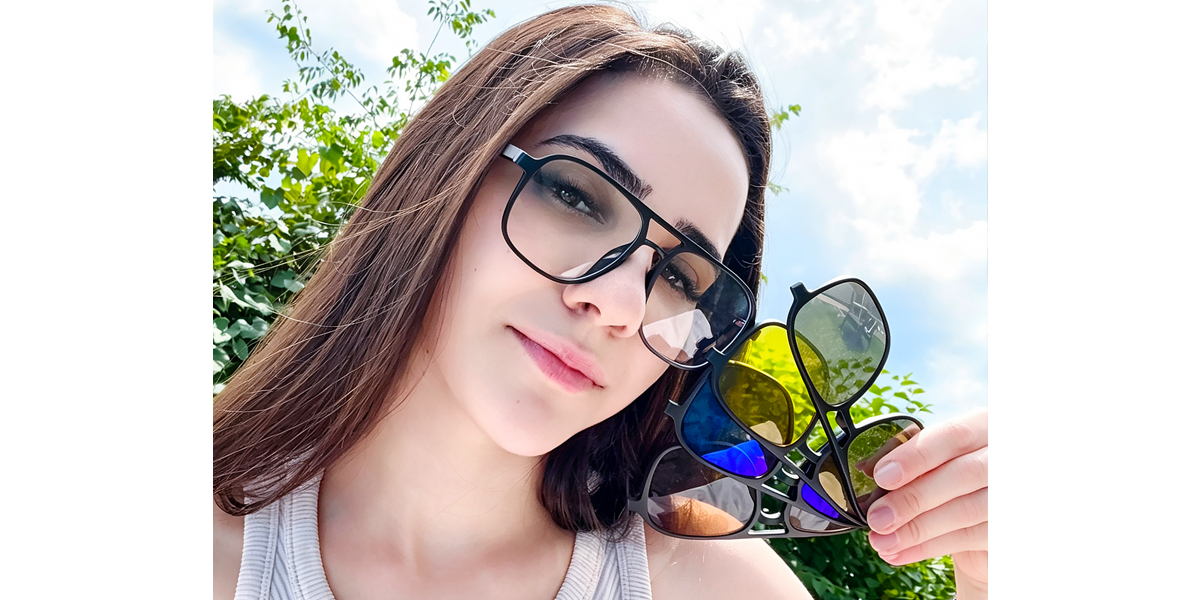 Black Aviator Geek-Chic TR90 Eyeglasses