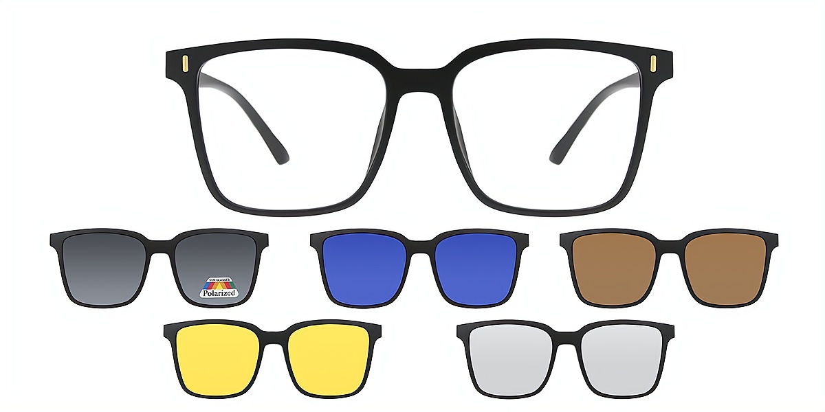 Black Square Chic TR90 Eyeglasses
