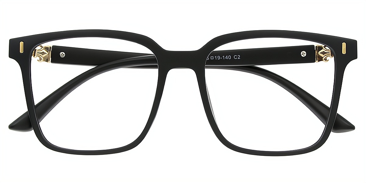 Black Square Chic TR90 Eyeglasses
