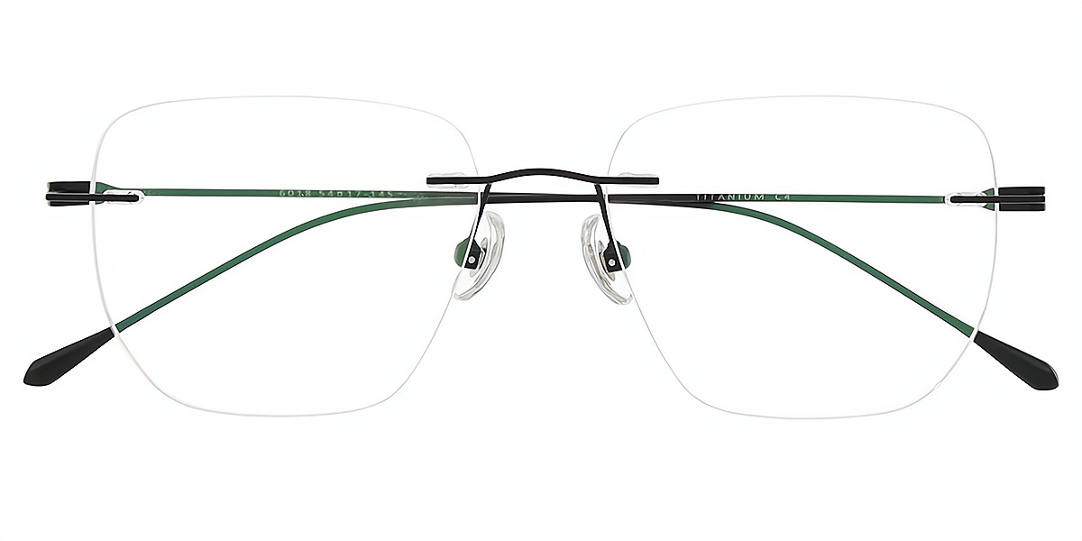 Black Oval Simple Titanium Eyeglasses