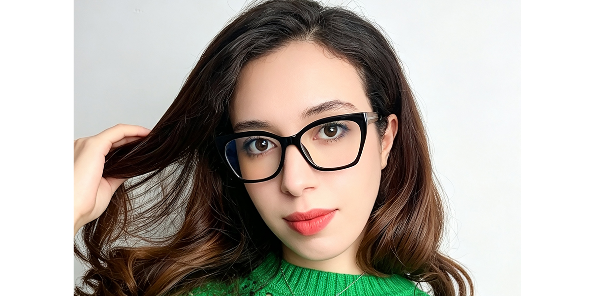Black Cat Eye Simple TR90 Eyeglasses