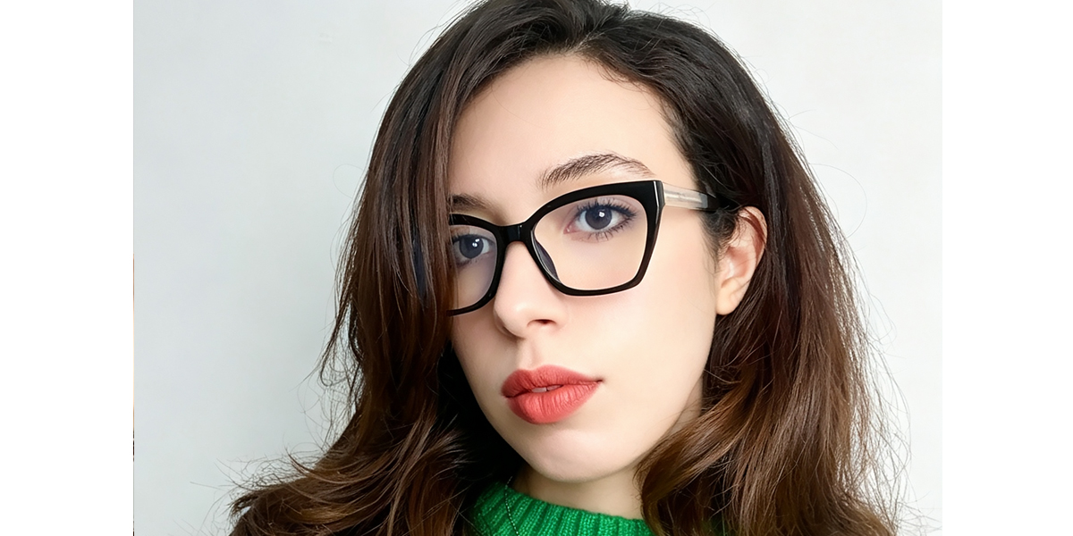 Black Cat Eye Simple TR90 Eyeglasses