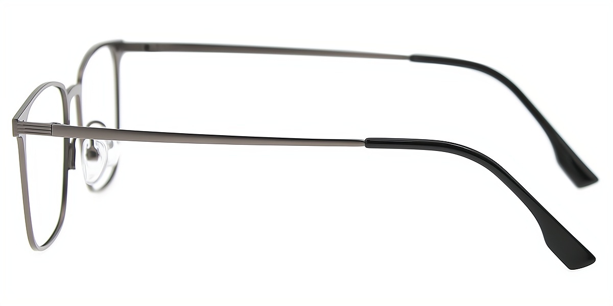 Gray Rectangle Elegant Metal Eyeglasses