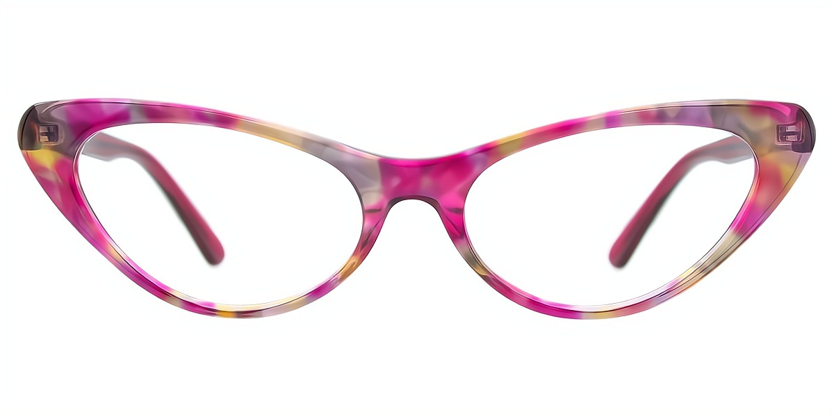 Multicolor Cat Eye Unique Oversized Acetate Eyeglasses