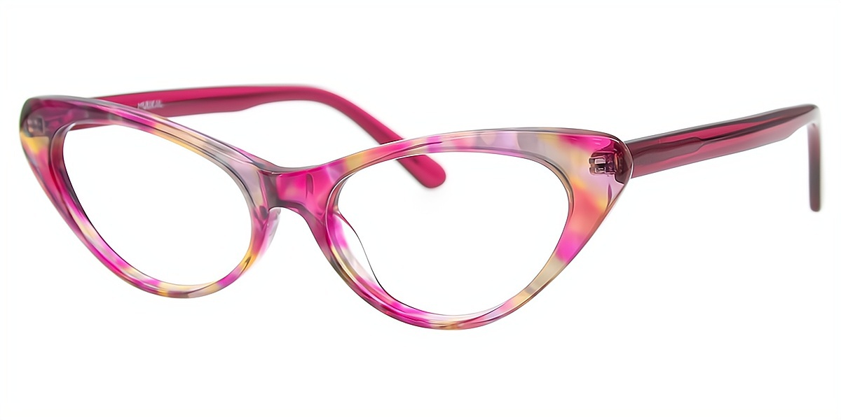 Multicolor Cat Eye Unique Oversized Acetate Eyeglasses