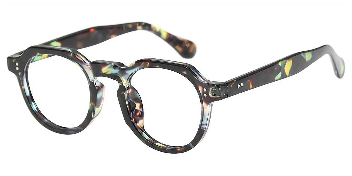 Mix Oval Unique Oversized Plastic Eyeglasses