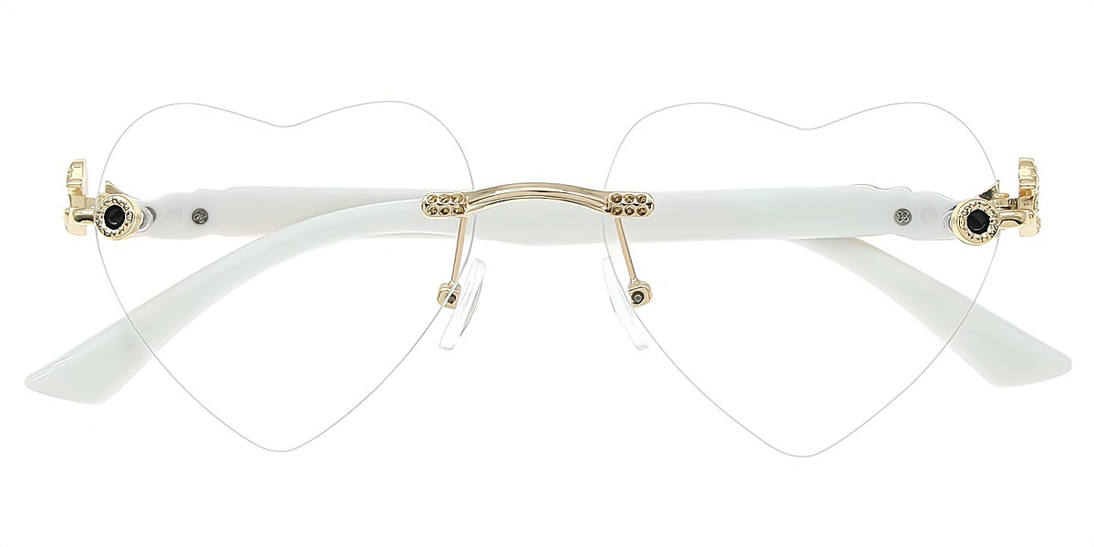 Pink Oval Elegant Mixed Materials Eyeglasses