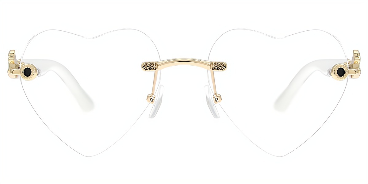 Pink Oval Elegant Mixed Materials Eyeglasses