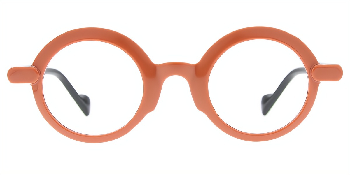 Orange Round Retro TR90 Eyeglasses