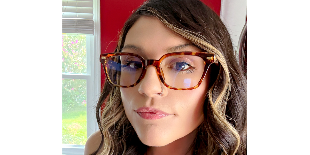 Tortoise Horn Chic Oversized TR90 Eyeglasses