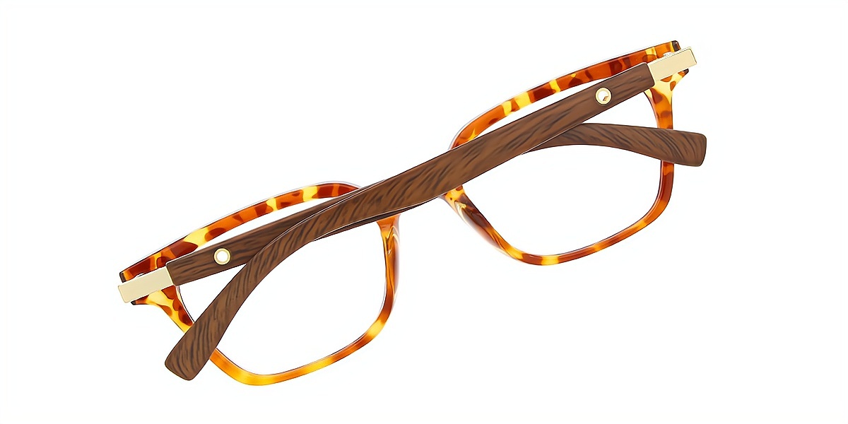 Tortoise Horn Chic Oversized TR90 Eyeglasses