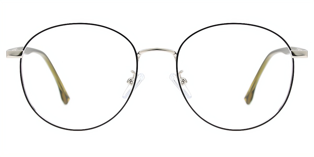 Green Aviator Elaborate Metal Eyeglasses