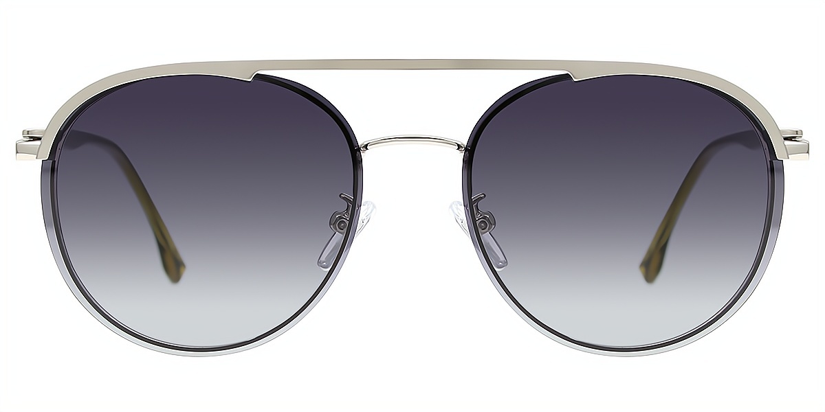 Green Aviator Elaborate Metal Eyeglasses