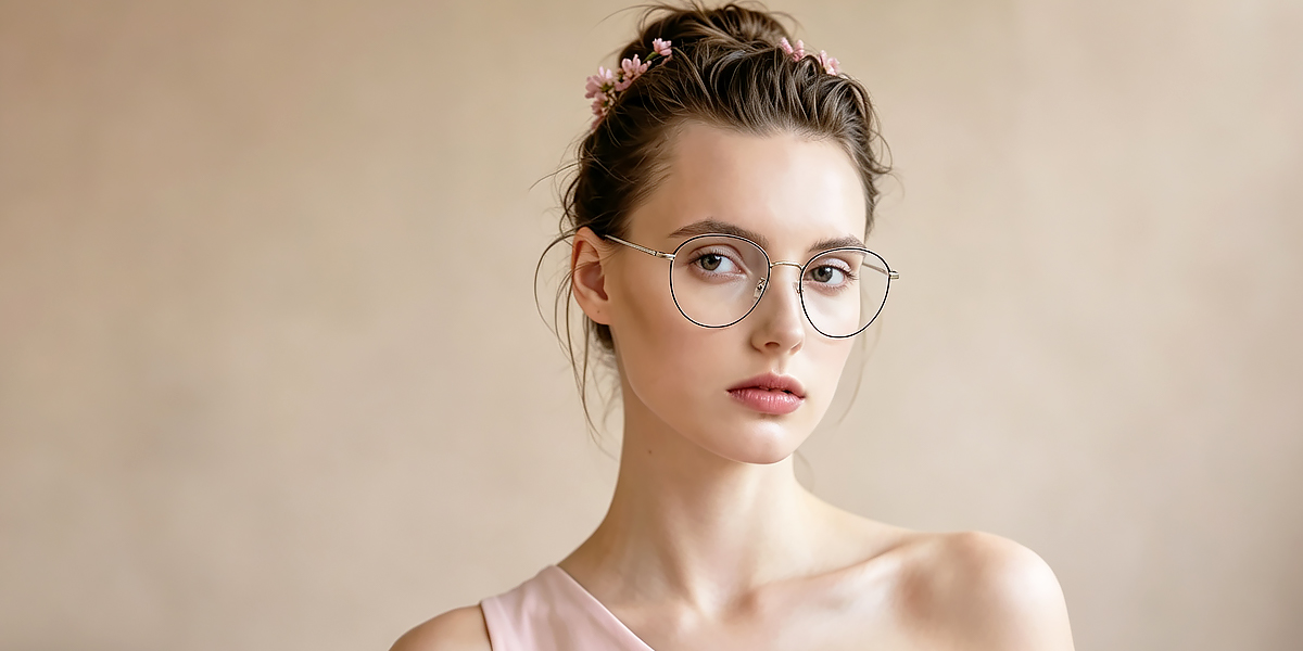 Silver Aviator Elaborate Metal Eyeglasses