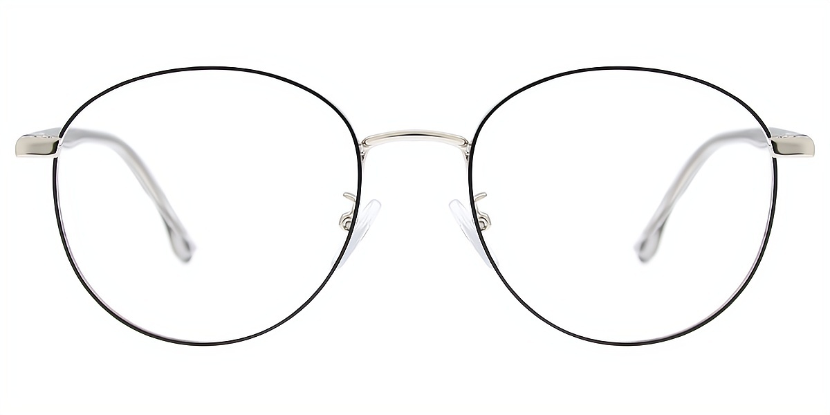 Silver Aviator Elaborate Metal Eyeglasses