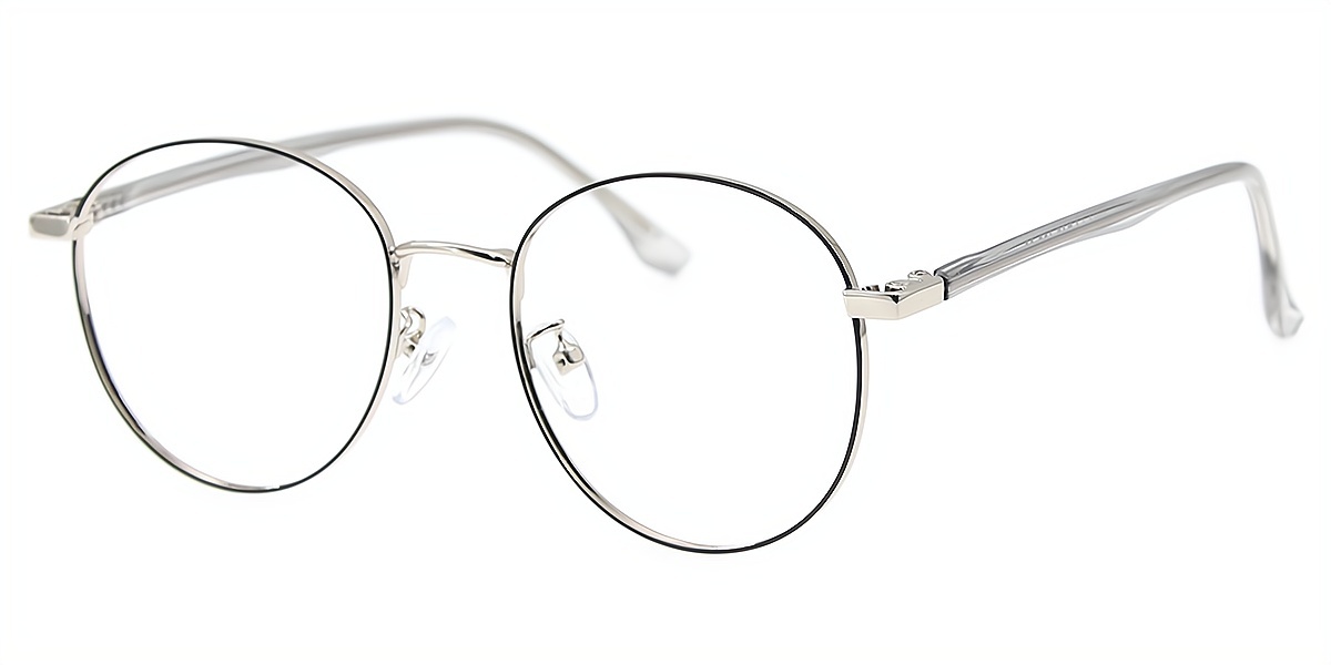 Silver Aviator Elaborate Metal Eyeglasses