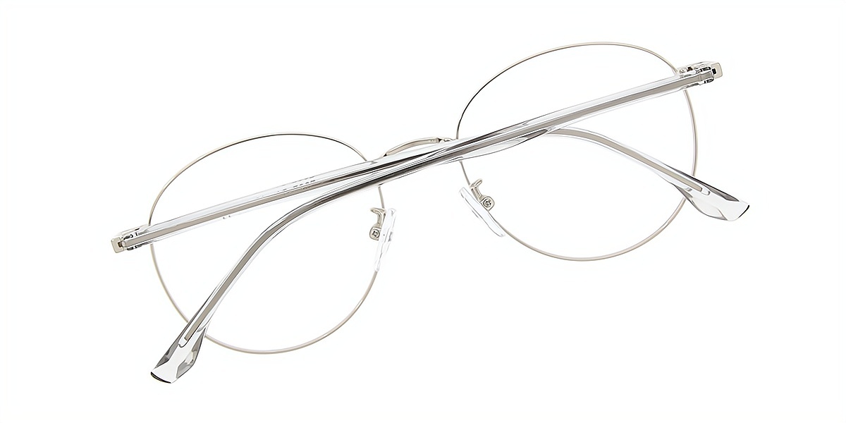 Silver Aviator Elaborate Metal Eyeglasses