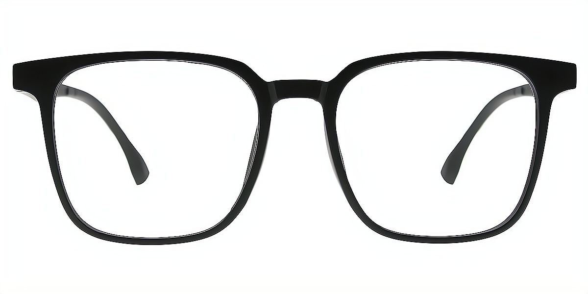 Black Horn Chic Plastic Eyeglasses