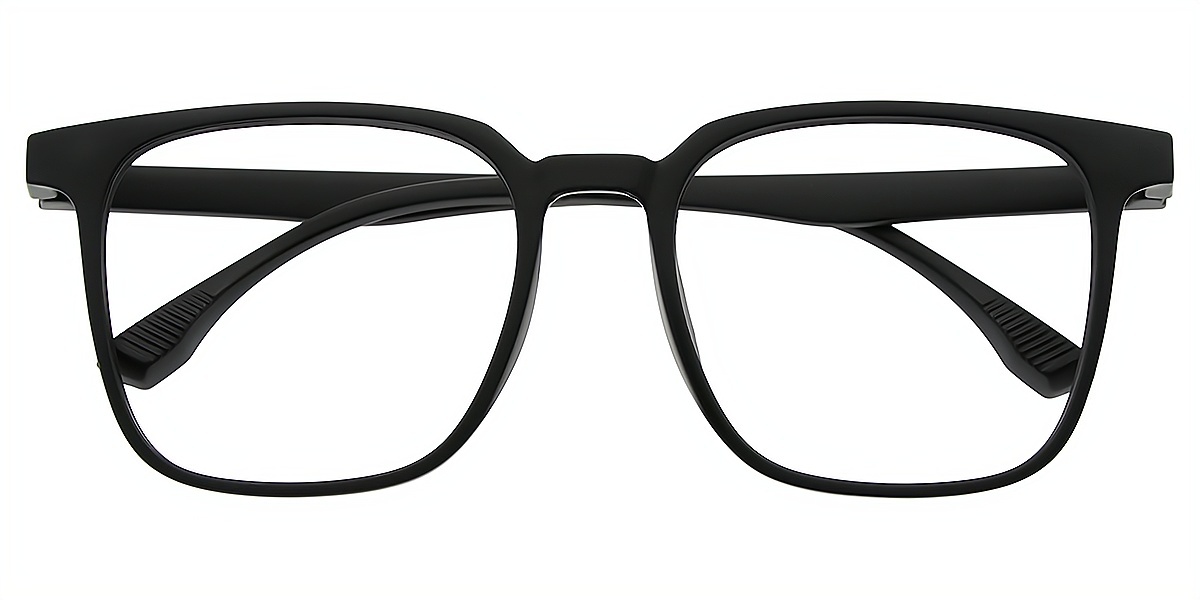 Black Horn Chic Plastic Eyeglasses