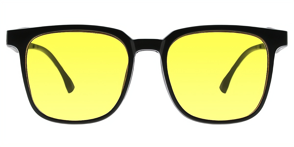 Black Horn Chic Plastic Eyeglasses