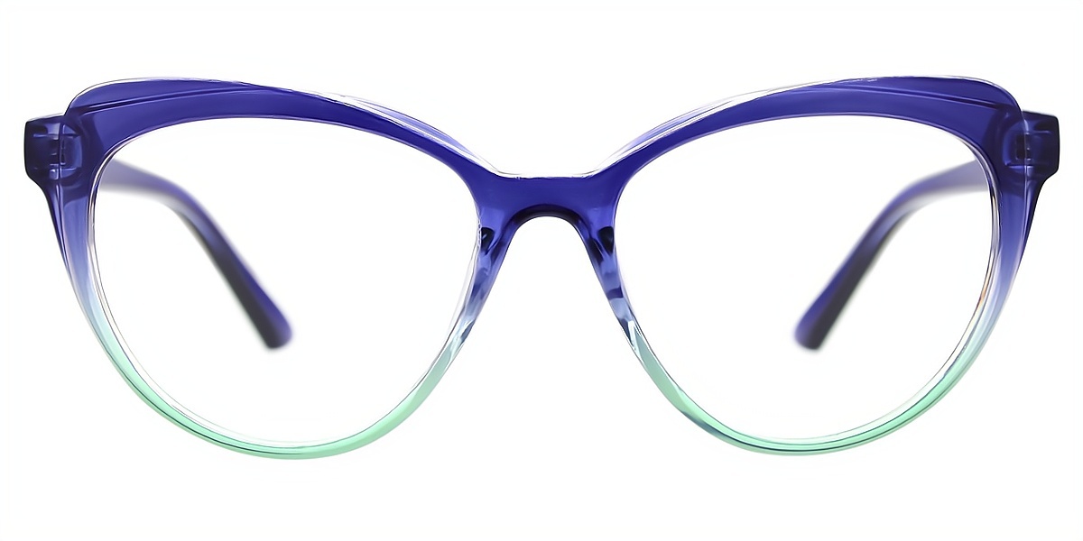 Purple Cat Eye Geek-Chic Plastic Eyeglasses