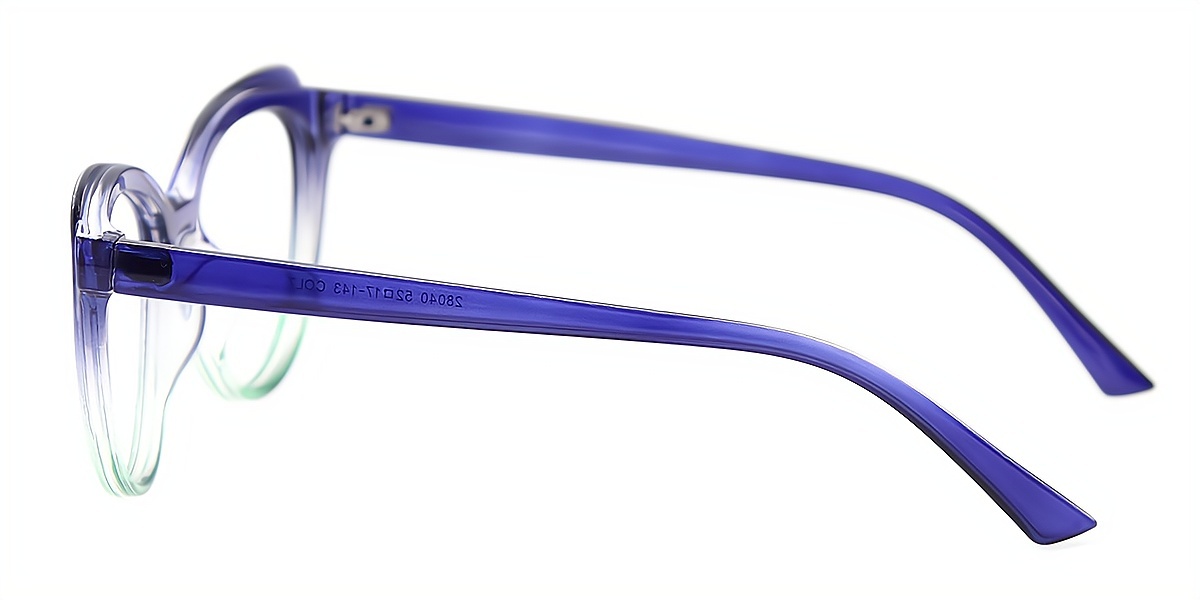 Purple Cat Eye Geek-Chic Plastic Eyeglasses