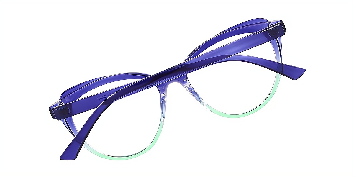 Purple Cat Eye Geek-Chic Plastic Eyeglasses