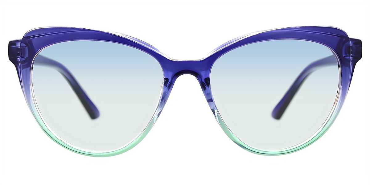 Purple Cat Eye Geek-Chic Plastic Eyeglasses
