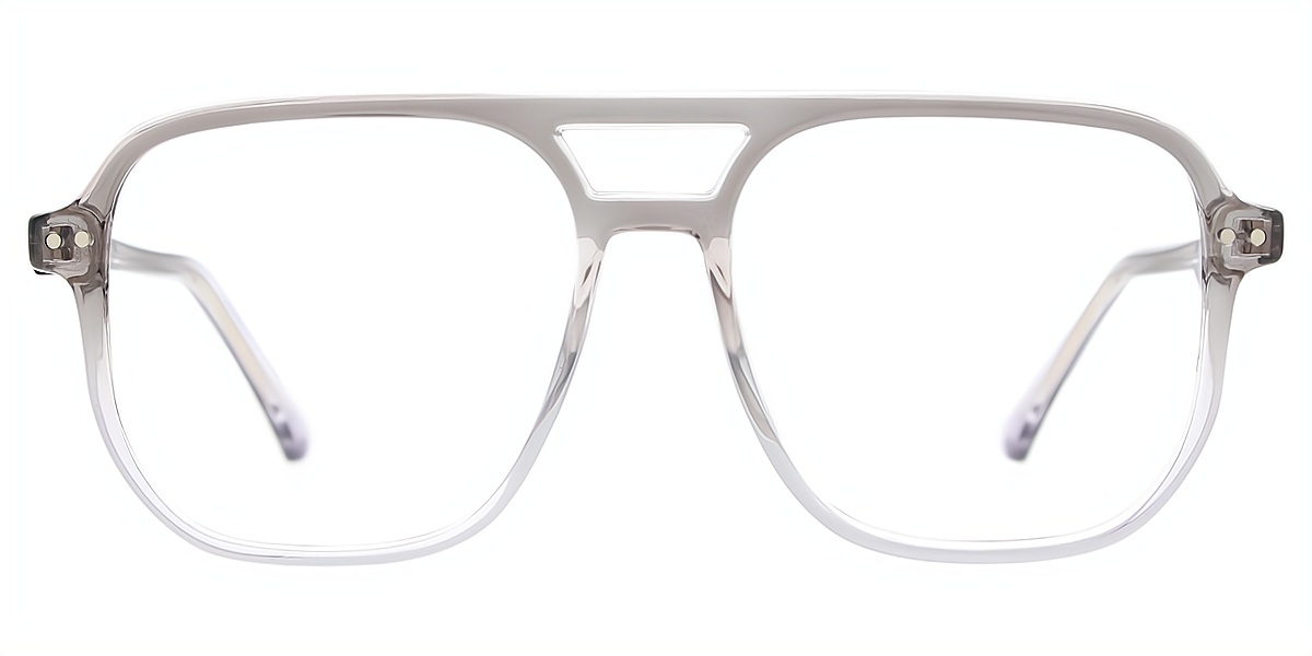 Gray Aviator Oversized TR90 Eyeglasses