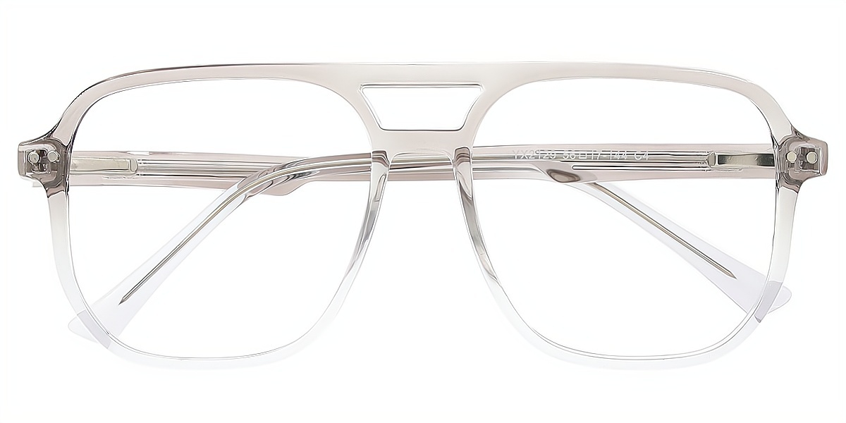 Gray Aviator Oversized TR90 Eyeglasses