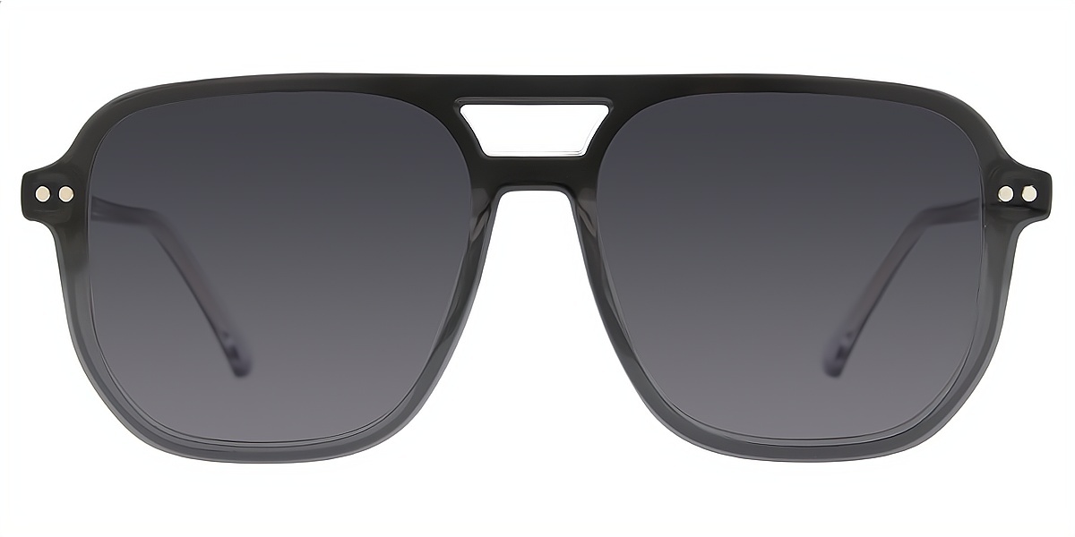 Gray Aviator Oversized TR90 Eyeglasses
