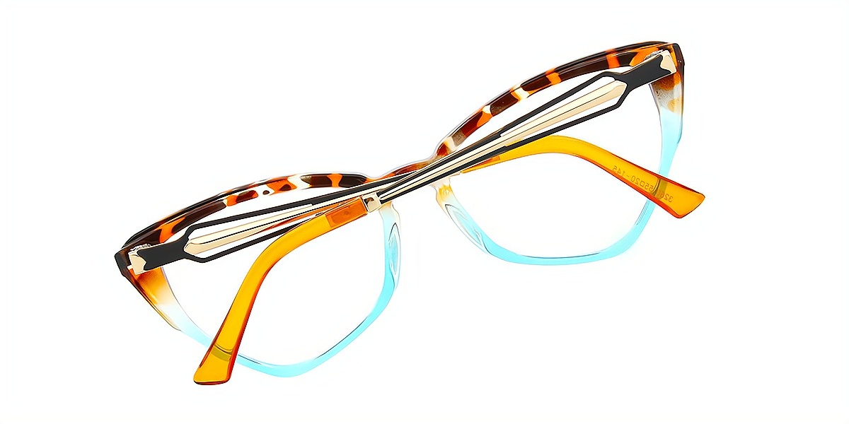 Multicolor Cat Eye Unique Plastic Eyeglasses