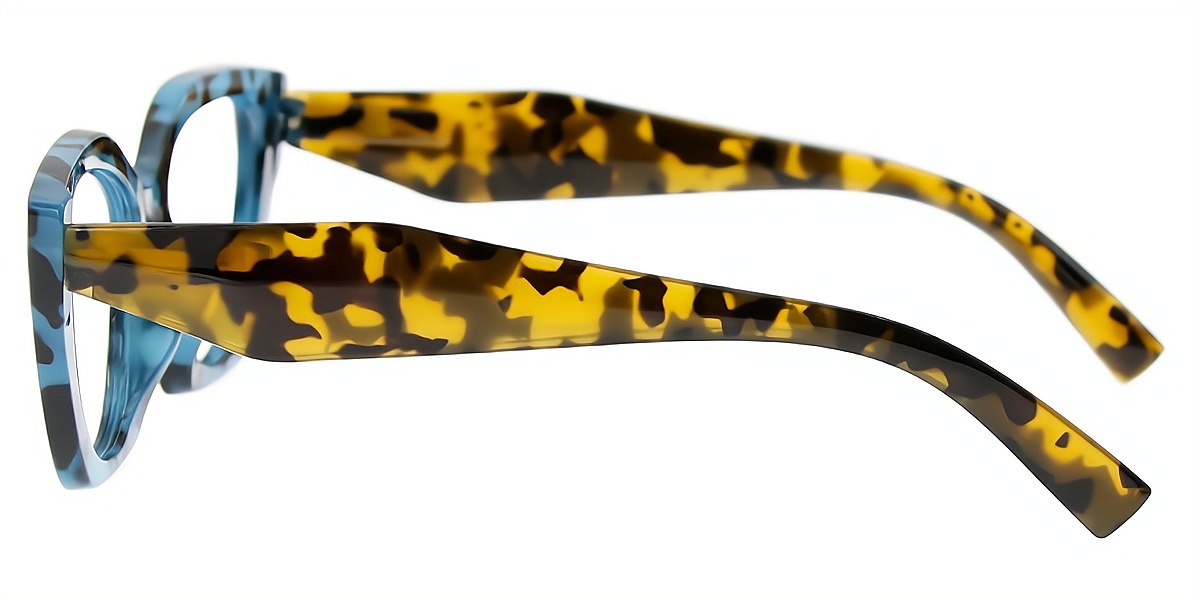 Blue Cat Eye Unique Plastic Eyeglasses