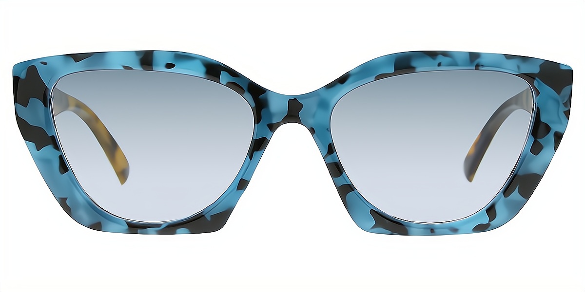 Blue Cat Eye Unique Plastic Eyeglasses