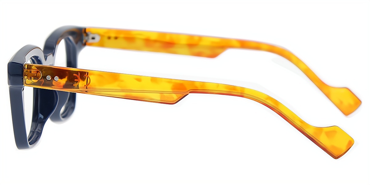 Blue Horn Oversized Keyhole Bridge Plastic Eyeglasses
