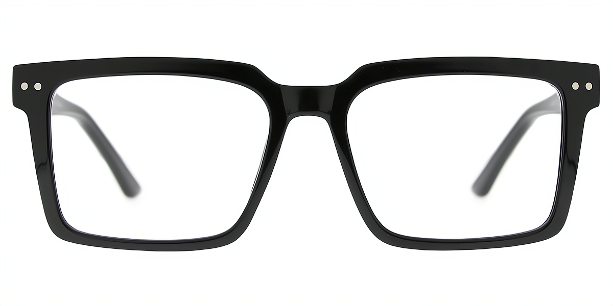 Black Square Oversized TR90 Eyeglasses