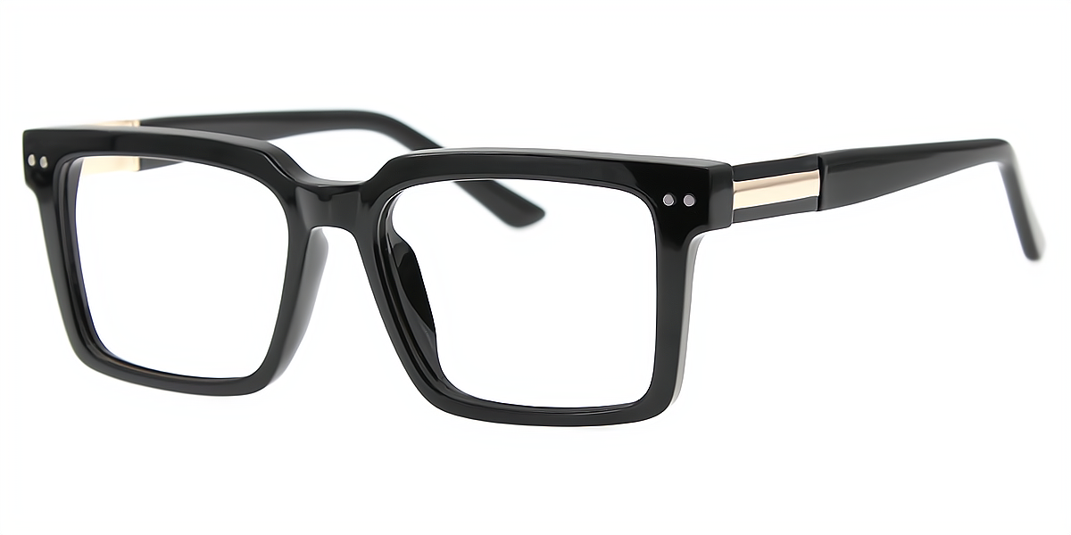 Black Square Oversized TR90 Eyeglasses