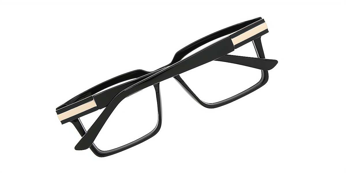 Black Square Oversized TR90 Eyeglasses
