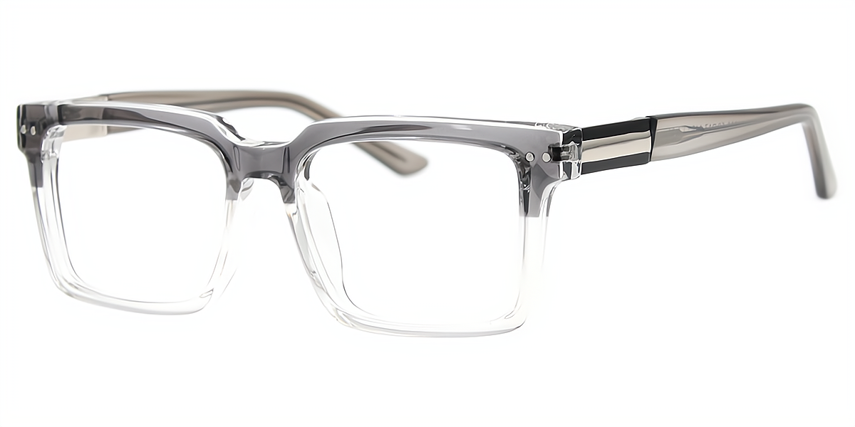 Gray Square Oversized TR90 Eyeglasses