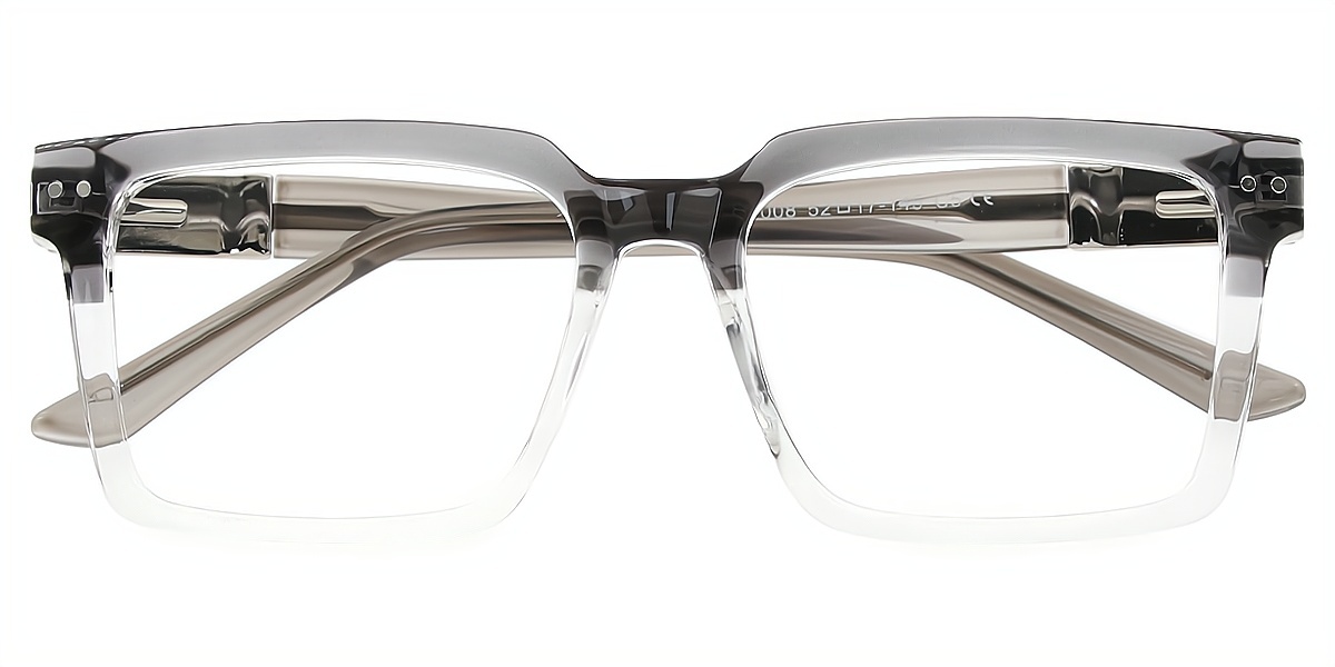 Gray Square Oversized TR90 Eyeglasses