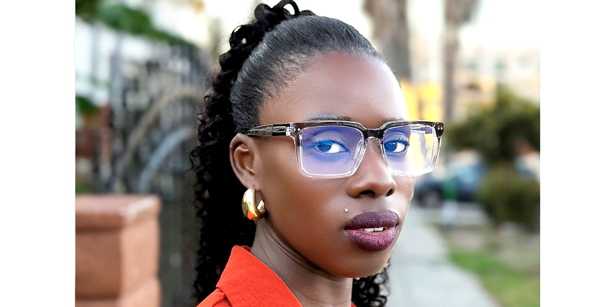 Gray Square Oversized TR90 Eyeglasses