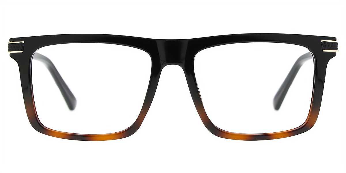 Tortoise Square Oversized TR90 Eyeglasses