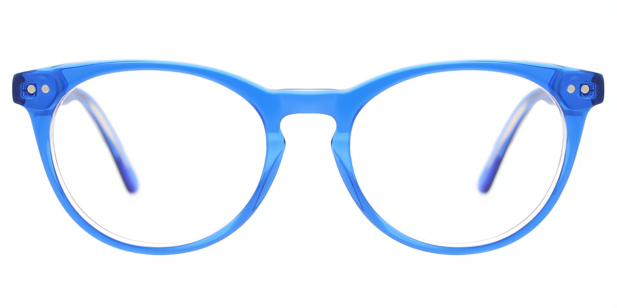 Blue Oval Refined Acetate Eyeglasses
