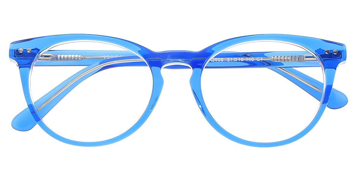 Blue Oval Refined Acetate Eyeglasses