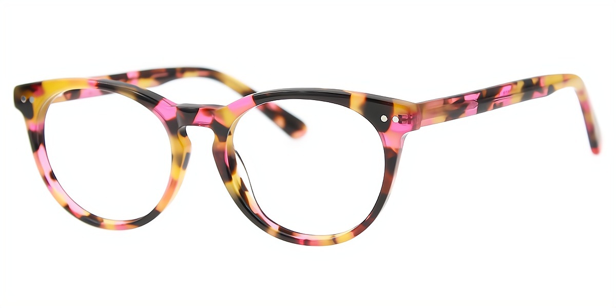 Multicolor Oval Refined Metal Eyeglasses