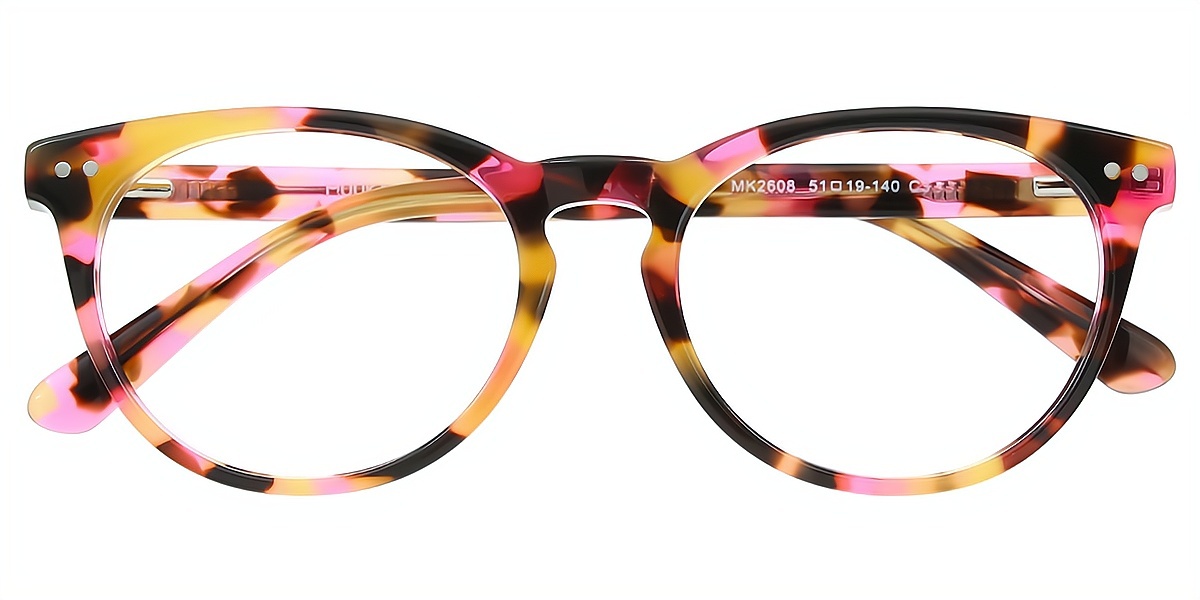 Multicolor Oval Refined Metal Eyeglasses