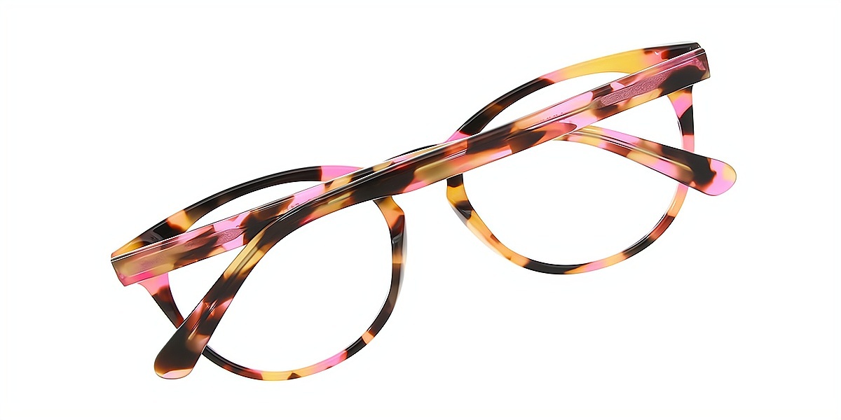 Multicolor Oval Refined Metal Eyeglasses