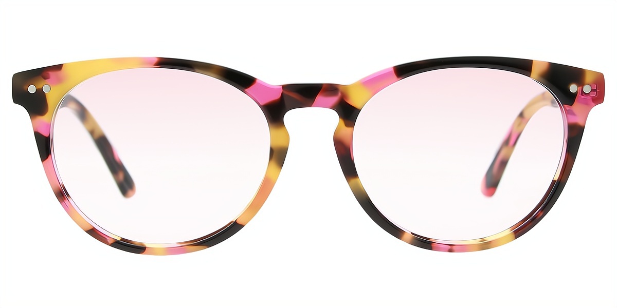 Multicolor Oval Refined Metal Eyeglasses